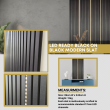 LED Ready Black on Black Modern Slat Wall Panel Chunky 20mm 39cm x ...